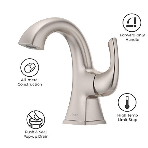 Pfister LG42BS0K Bronson Single Handle Bathroom Faucet, Brushed Nickel - Image 4